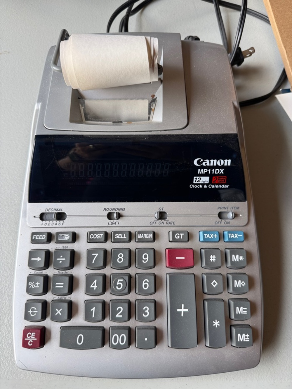 Canon MP11DX Printing Calculator in Metallic Gray